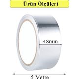 Alüminyum Bant 10 Metre 3 Paket Aliminyum Folyo Yapışkanlı Band Aspiratör Soba Borusu Tamir Sı - Çok Renkli