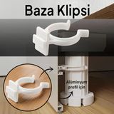 Alüminyum Baza Klipsi Mutfak Dolap Tezgah Alt Kısım Kapatma Klips Mobilya Ayak Tutucu Toka