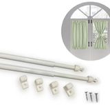 Aluminyum Briz Perde Cubugu 40 - 60 Cm 2 Adet Kapi Pencere Briz Cubugu