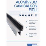 Alüminyum Cam Balkon Fitili ( 8mm ) - Küçük h - 150 - 174 cm