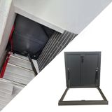 Alüminyum Çatı Kapağı Kulplu Tavan Örtüsü, Hava Koşullarına Dayanıklı Bodrum Kapısı, Özelleştirilebilir Güvenlik Erişimi, Metal Kapak (32x24 inç / 81x61 cm)