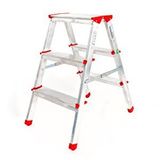 Alüminyum Çift Çikişli 3 Basamakli Merdiven(68 Cm) (accm.01) Gri