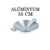 Alüminyum Eloksallı 35Cm Kalın Sac Kavurma Ve Gözleme Sote Tavası