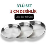 Alüminyum Fırın ve Baklava Tepsisi, 32-40CM, Dayanıklı ve Hafif Kullanım. - Seçenek 1 - Altın - Gümüş - Bakır