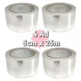 Alüminyum Folyo Bant 50Mm X 25M – 4 Adet Isı Ve Aleve Dayanıklı Yapışkanlı Folyo Bant