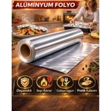 Alüminyum Folyo Gıdaya Uygun 45 Cm Genişlik 50 Cm Uzunluk Rulo Mutfak Folyo, Gıda Saklama & Pişirm