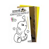 Aluminyum Folyo Kabartma Seti 20X30 Cm Deney Malzemesi 1 Paket Aliminyum Folyo Seti Kabartma