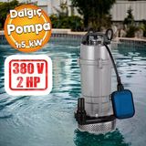 Aluminyum Govdeli 2 Hp Dalgic Tip Temiz Su Pompasi Rainpump 1.5 Kw Trifaze Kuyu Drenaj Bosaltma