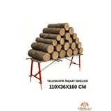 Alüminyum Gövdeli Çelik Ayaklı Teleskopik Katlanır İnşaat İskelesi - 400 Kg Taşıma Kapasitesi 110X36x160cm