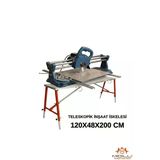 Alüminyum Gövdeli Çelik Ayaklı Teleskopik Katlanır İnşaat İskelesi - 400 Kg Taşıma Kapasitesi 120X48x200cm