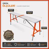Alüminyum Gövdeli Çelik Ayaklı Teleskopik Katlanır İnşaat İskelesi - 400 Kg Taşıma Kapasitesi 70X24x100cm