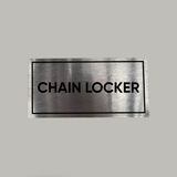 Aluminyum Kapı Isimliği Chain Locker Yazılı Arkası Yapışkanlı 10X20 cm - 1 Adet