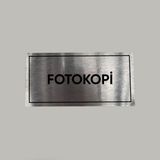 Aluminyum Kapı Isimliği Fotokopi Yazılı Arkası Yapışkanlı 10X20 cm - 1 Adet
