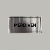 Aluminyum Kapı Isimliği Merdiven Yazılı Arkası Yapışkanlı 10X20 cm - 1 Adet
