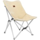 Alüminyum Katlanabilir Kamp Sandalyesi, Piknik Sandalyesi, Taşıma Çantalı, Kumaş, Krem - 6456 Ecorce Tube Marron - Polyester
