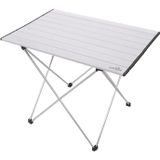 Alüminyum Katlanabilir Kamp ve Piknik Masası, 47x66x51 cm, 1840 gr, 18 kg Taşıma Kapasiteli, Omuz Askılı Taşıma Çantalı, Su Geçirmez Üst Yüzey, Hafif ve Dayanıklı, Türkiye Menşeili (Gri)