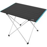 Alüminyum Katlanabilir Kamp ve Piknik Masası, 47x66x51 cm, 1840 gr, 18 kg Taşıma Kapasiteli, Omuz Askılı Taşıma Çantalı, Su Geçirmez Üst Yüzey, Hafif ve Dayanıklı, Türkiye Menşeili (Siyah-Mavi)