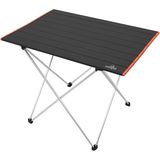 Alüminyum Katlanabilir Kamp ve Piknik Masası, 47x66x51 cm, 1840 gr, 18 kg Taşıma Kapasiteli, Omuz Askılı Taşıma Çantalı, Su Geçirmez Üst Yüzey, Hafif ve Dayanıklı, Türkiye Menşeili (Siyah-Turuncu)