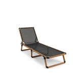 Alüminyum Katlanır ve Taşınır Şezlong Teak+Antrasit