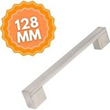 Alüminyum Köprü Inox 128 mm Kulp Lüks Country Mutfak Mobilya Dolap Çekmece Kulpu - İnox