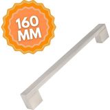Alüminyum Köprü Inox 160 mm Kulp Lüks Country Mutfak Mobilya Dolap Çekmece Kulpu - İnox