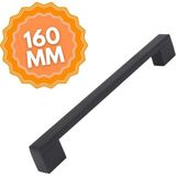 Alüminyum Köprü Siyah 160 mm Kulp Lüks Country Mutfak Mobilya Dolap Çekmece Kulpu