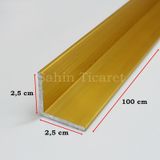 Alüminyum Köşebent Alüminyum Köşe Profil Sarı 2,5cmX2,5cmX100cm
