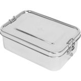 Alüminyum Lunchbox 18X12X5,5 cm Silikon Kapaklı Saklama Kabı - Gri