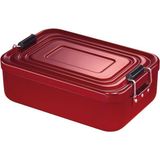 Alüminyum Lunchbox 18X12X5,5 cm Trennstegli Gıda Saklama Kutusu - Kırmızı