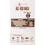 Alüminyum Mekanik Oyuncu Klavyesi Tft Ekran Hot Swap Moa Topical Keykaps Icecream Switch | Ajazz Ac100 Max