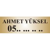 Alüminyum Metal Etiket Seti, Bagaj, Çanta, Notebook ve Kişisel Eşya için, 3x9 cm, Yapışkanlı (Gold)