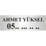 Alüminyum Metal Etiket Seti, Bagaj, Çanta, Notebook ve Kişisel Eşya için, 3x9 cm, Yapışkanlı (Gümüş)