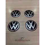 Alüminyum Metal Volkswagen Yeni Kasa Passat B8-B8.5 ve Golf Jant Göbeği Arma Yapıştırma Sticker 56MM - STANDART