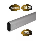 Alüminyum Oval Askı Borusu Mobilya Askı Borusu(Alüminyum Oval EN:15MM BOY:25MM) - 110cm