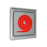Alumınyum Plate Kapı Sembolleri 12x12 cm YANGIN HORTUMU SEMBOL