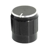 Alüminyum Pot Başlığı 6mm Tırtıklı Mil 6mm Siyah Metal Potansiyometre Rotary Enkoder Ses