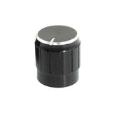 Alüminyum Pot Başlığı 6Mm Tırtıklı Mil 6Mm Siyah Metal Potansiyometre