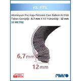 Alüminyum Pvc Kapı Pencere Cam Balkon Kıl Fitili En 6,7mm - Kıl Uzunluğu: 12MM - 10 Metre
