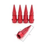 Alüminyum Sivri Sibop Kapağı 4'lü Kırmızı Sibob Kapağı 45mm