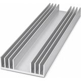 Alüminyum Soğutucu Blok 19X80MM Isı Emici 1 Metre LED Aydınlatma Devre Soğutma Profil Kanal Eloksallı 2134 - Gümüş