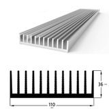 Alüminyum Soğutucu Profil Led Soğutma Profili 110 X 35 Mm 490160121