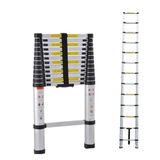 ALÜMİNYUM TELESKOPİK MERDİVEN 3,8 METRE 13 BASAMAKLI MRS TEK TARAFLI