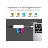 Alüminyum USB to RJ45 Ethernet + USB 3.0 3 Port Hub Çoklayıcı Adaptör