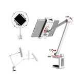 Alüminyum Uzun Kollu Tablet Standı, /ipad/ipad Mini/ipad Pro 12,9 Inç Herhangi Bir Telefon/tablet 4-13 Inç, 360° Dönebilen Braketli Kızak Ev, Ofis, Mutfak ve Yatak Için - Siyah - Option-1 - 001-Renkli