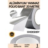 Alüminyum Yanmaz Folyo Bant Özel Suya Sıcaklığa Dayanıklı Tamir Soba Boru Yama 44MMX20M - 1 Adet