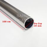 Alüminyum Yuvarlak Boru Renk Gri Uzunluk 100 cm Dış Çap 25 mm