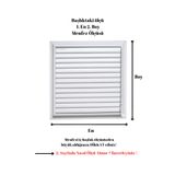 ALÜPAN 20x20 Cm Beyaz Alüminyum Menfez Banyo Wc Havalandırma Panjur