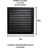 Alupan Alüpan Mat Siyah Alüminyum Menfez Banyo Wc Havalandırma Panjur - 30X30