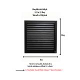ALÜPAN Mat Siyah 40x35 Alüminyum Menfez Banyo Wc Havalandırma Panjur