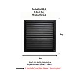 ALÜPAN Mat Siyah 50x45 Alüminyum Menfez Banyo Wc Havalandırma Panjur